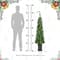 Glitzhome® 5ft Pre-Lit Green Cashmere Pine Christmas Porch Tree, Multi-color LED Lights
